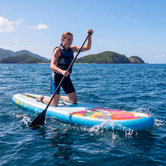 11' Wide Inflatable Stand Up Paddle Board-Multicolor