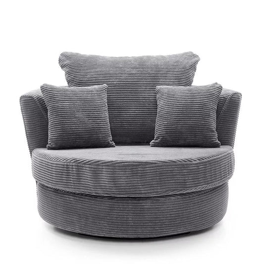 Jill Jumbo Swivel Chair - Grey