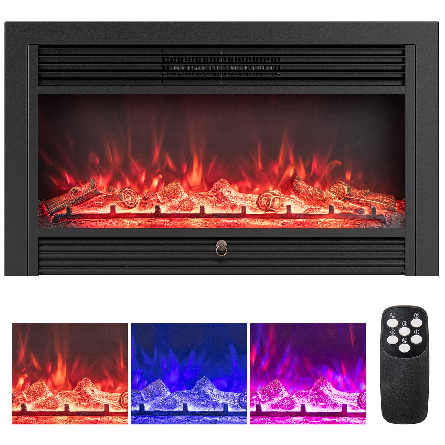 36-Inch Electric Fireplace Insert with Remote Control-36 inch