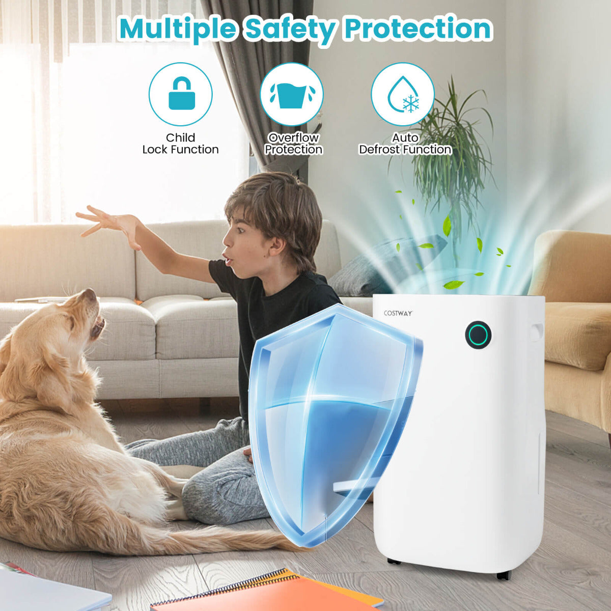 High-efficiency Dehumidifier 40L/Day with 5 Modes and 2 Speed