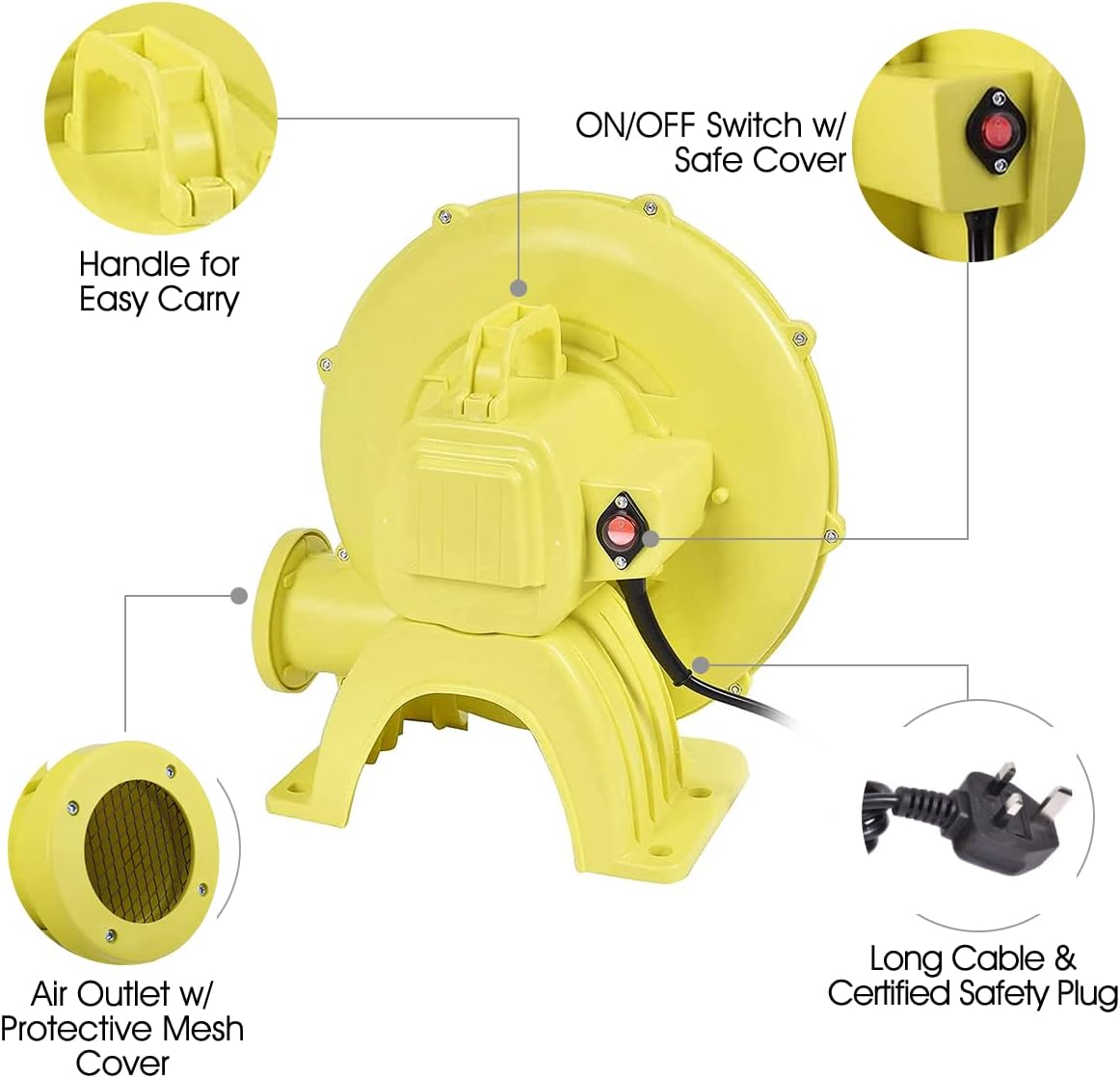 450W Air Blower for Long Time Use Inflatable Bouncer Blower