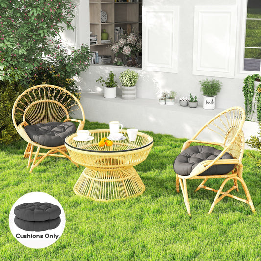 Outsunny Set of Two â60cm Outdoor Cushions - Dark Grey
