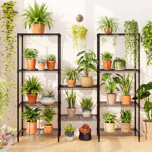 3/4/5/6-Tier Wire Shelving Unit Adjustable Metal Storage Shelves with V-shaped Shelving Rack-5-Tier-S