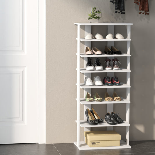 Shoe rack 7-tier shoe rack in retro style 45 x 25 x 110.5 cm white