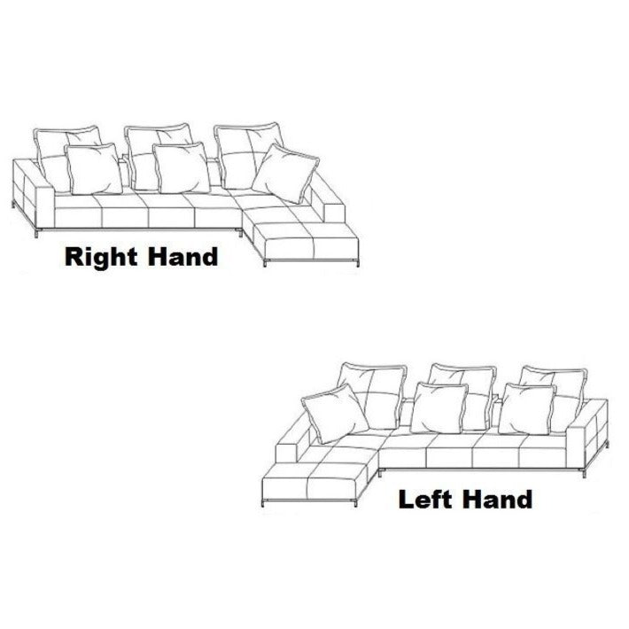 Blake Full Back Coffee Jumbo Cord Corner Sofa - Left and Right Arm - Available in Other Colours
