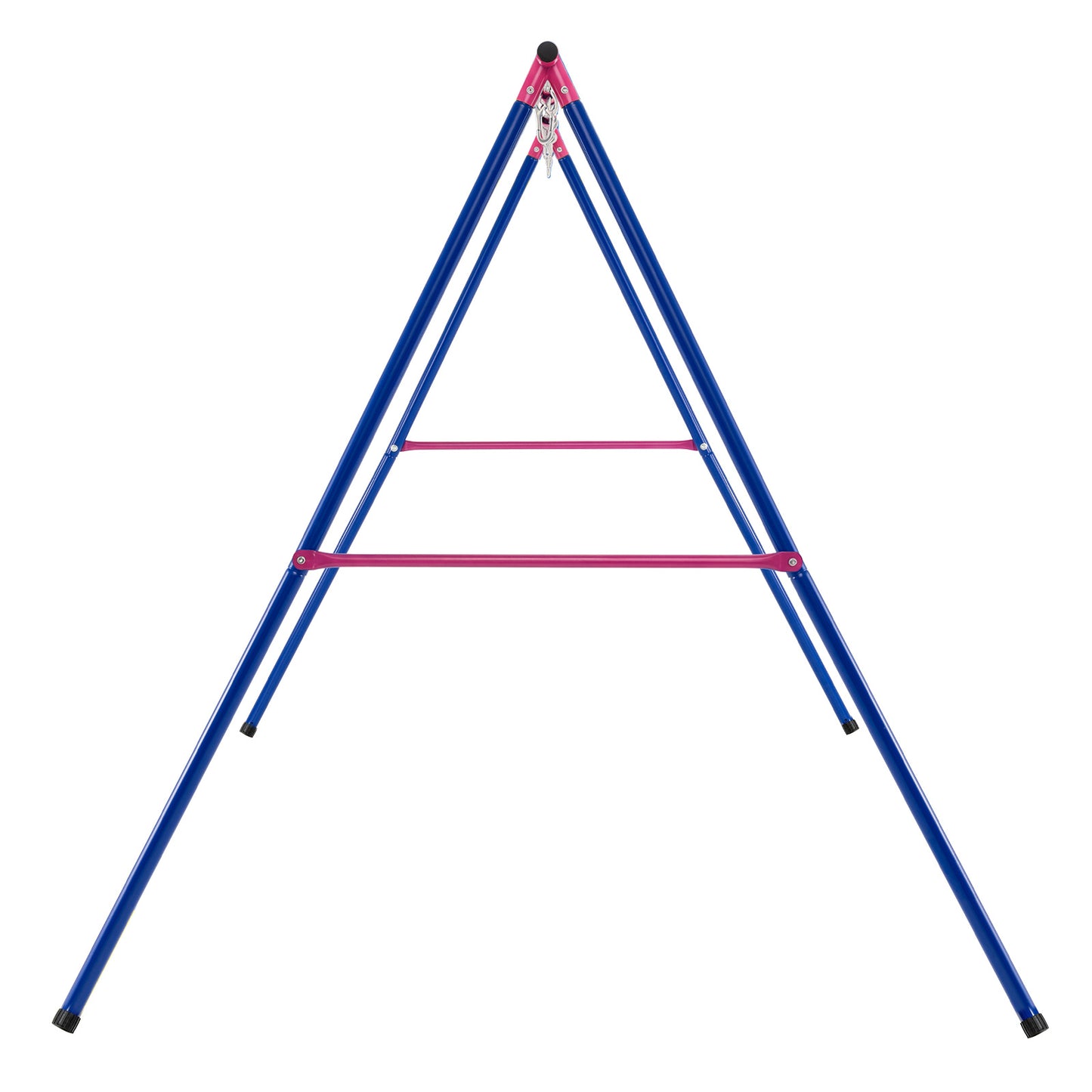 A-Frame Swing Stand for 2 Swings with Ground Stakes and Carabiners Heavy Duty-Blue