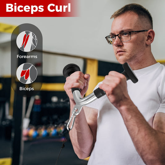 Cable Machine Attachment Set LAT Pulldown Attachments