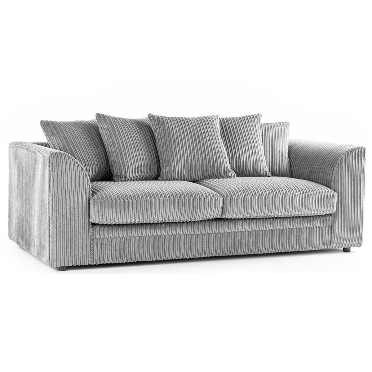 Oxford Scatter Back Full Jumbo Cord 3 Seater Sofa – Chocolate and Other Colours