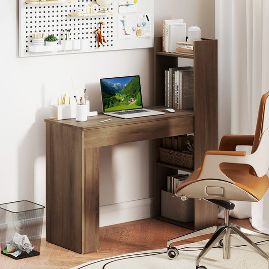 Home Office Desk with Bookshelf 110 CM Study Writing Table-Oak