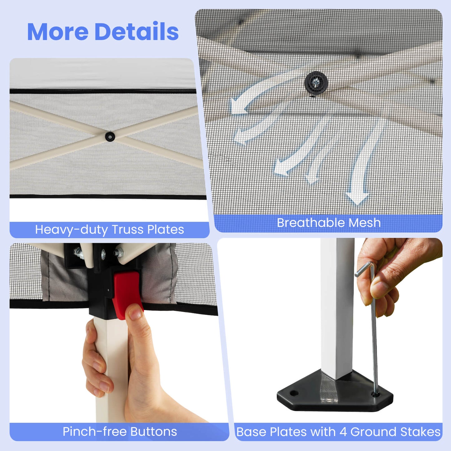 Pop up Canopy Tent with 1 Sidewall Outdoor Easy Setup Folding Gazebo Shelter-White