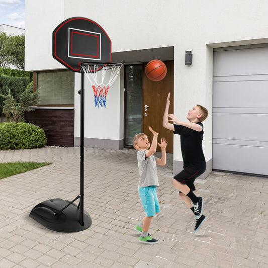 1.67 m-2.28 m Portable Basketball Hoop System with Anti-Rust Stand