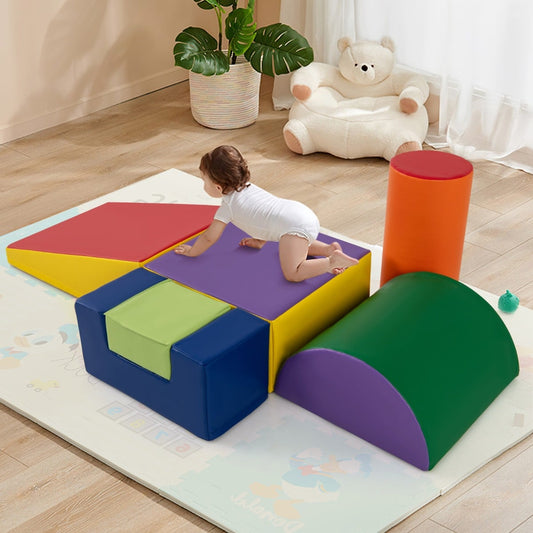 Foam Climbing Blocks with PU Cover for Toddlers 1-3-Purple