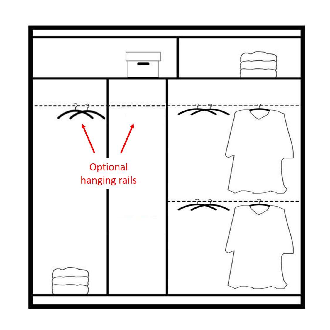 Elegant 2 Door Sliding Mirror Wardrobe Artisan Oak, Black, White, Grey, 203cm