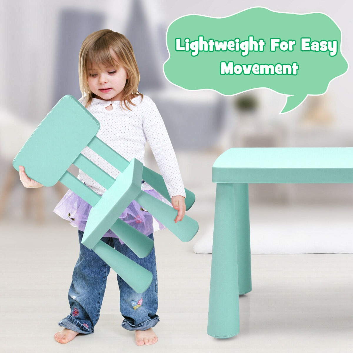 Children's Multi Activity Table and Chair Set-Green