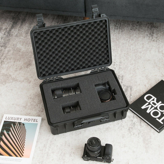 Portable Waterproof Hard Case with Customizable Foam Insert-34 x 31 x 16 cm