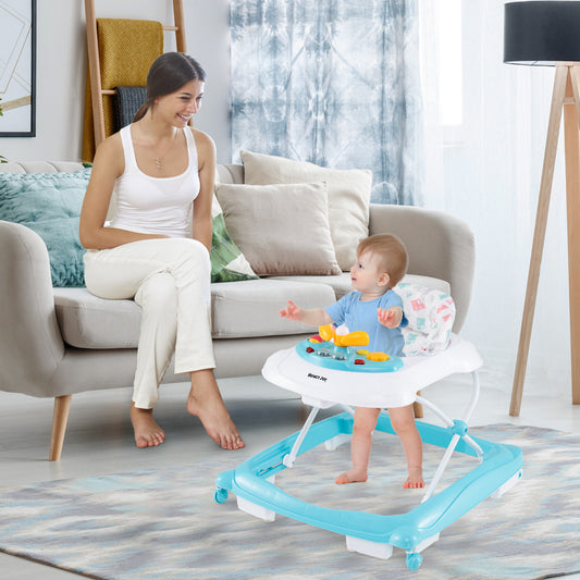 Toddler Activity Center Push Walker with 3 Adjustable Heights-Green