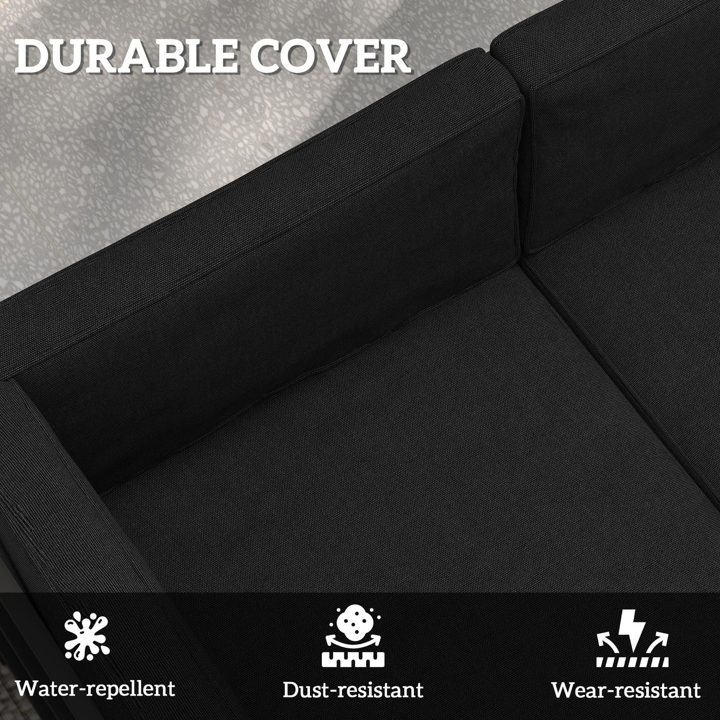 Outsunny Set of 14 Dining Set Cushions - Black