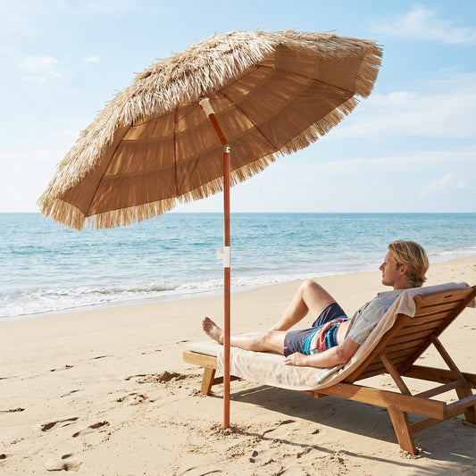 1.9 M Thatched Patio Umbrella with Carrying Bag