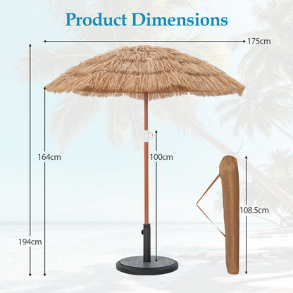1.9 M Thatched Patio Umbrella with Carrying Bag