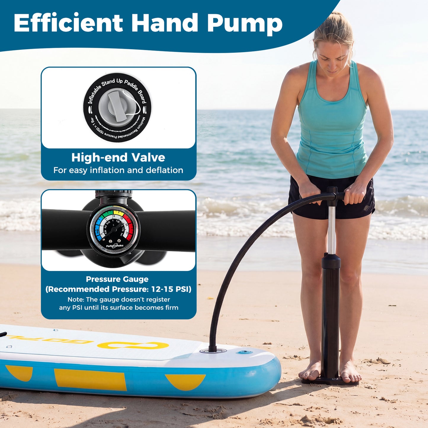 11' Wide Inflatable Stand Up Paddle Board-Multicolor