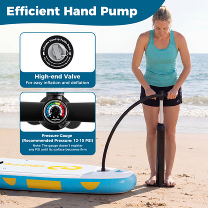 11' Wide Inflatable Stand Up Paddle Board-Multicolor