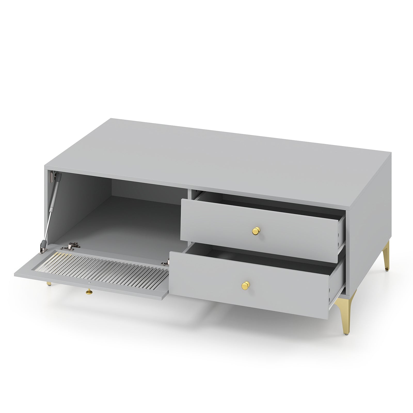120 cm TV Stand with Compartment for 55-Inch TV-Grey