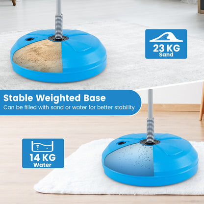122cm Height Adjustable Punching Ball Stand Box with Stand and Gloves-Blue