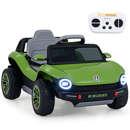 12V Kids Electric Car Licensed Volkswagen with Remote and LED Headlights-Green