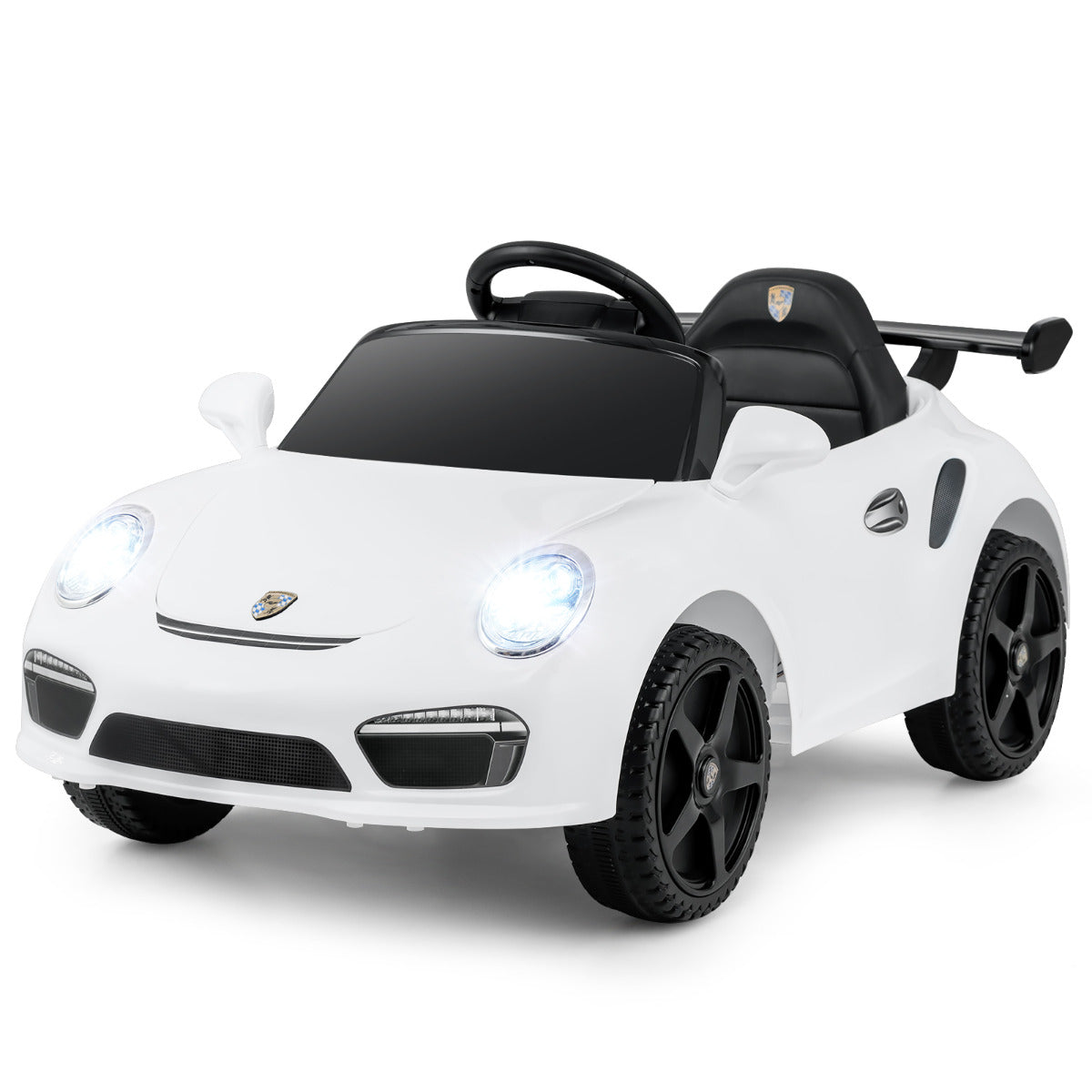 Licensed Porsche Electric Vehicle 12V Kids Ride on Car with Remote Control-White