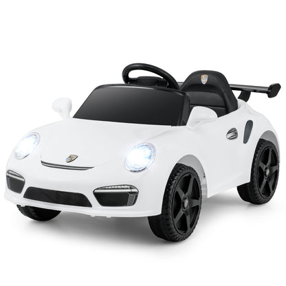 Licensed Porsche Electric Vehicle 12V Kids Ride on Car with Remote Control-White