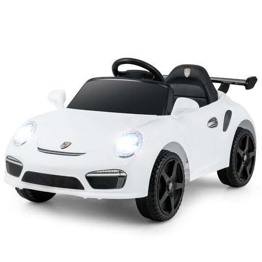 Licensed Porsche Electric Vehicle 12V Kids Ride on Car with Remote Control-White
