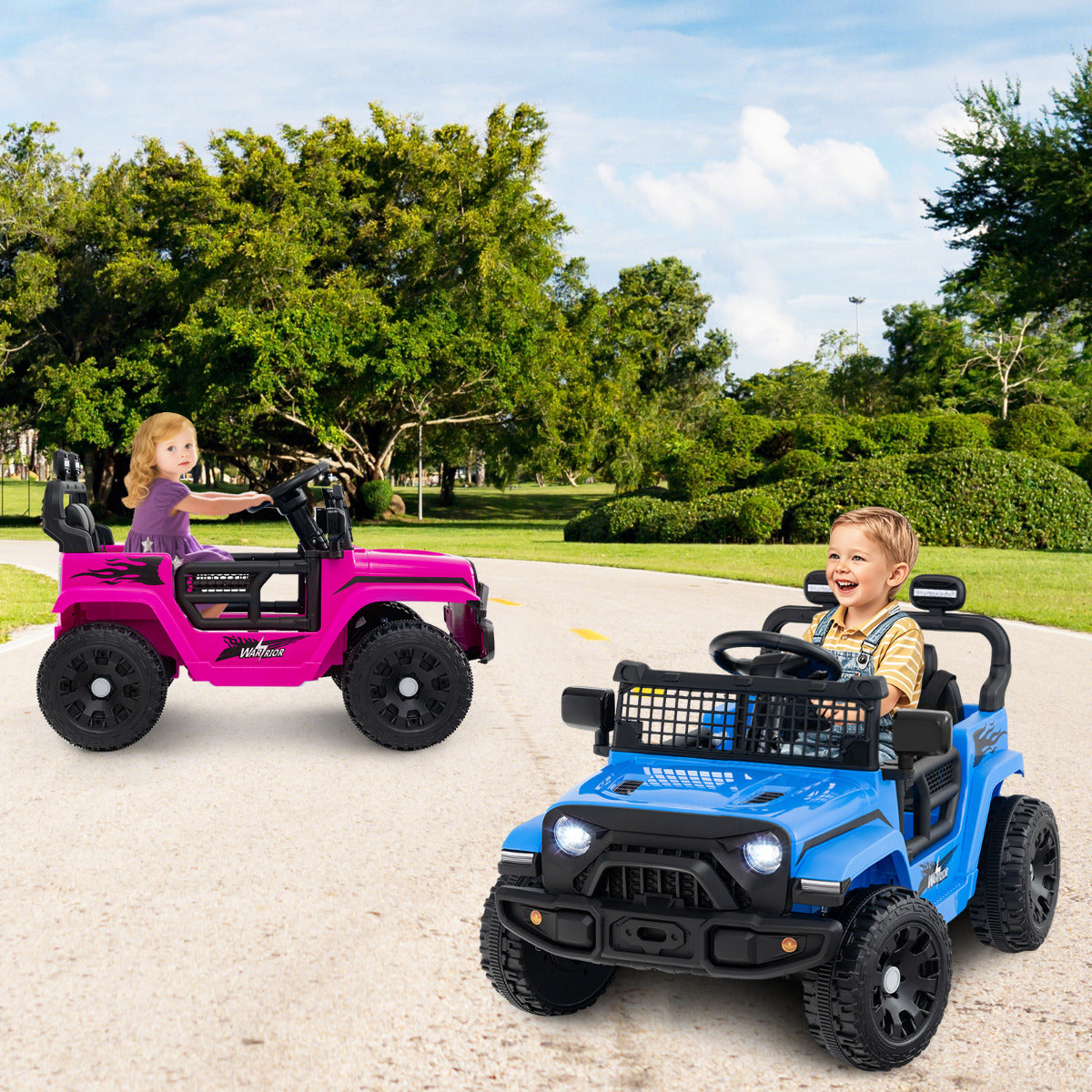 12V Kids Ride on Truck Car with Remote Control for Kid Over 3 Years Old-Navy