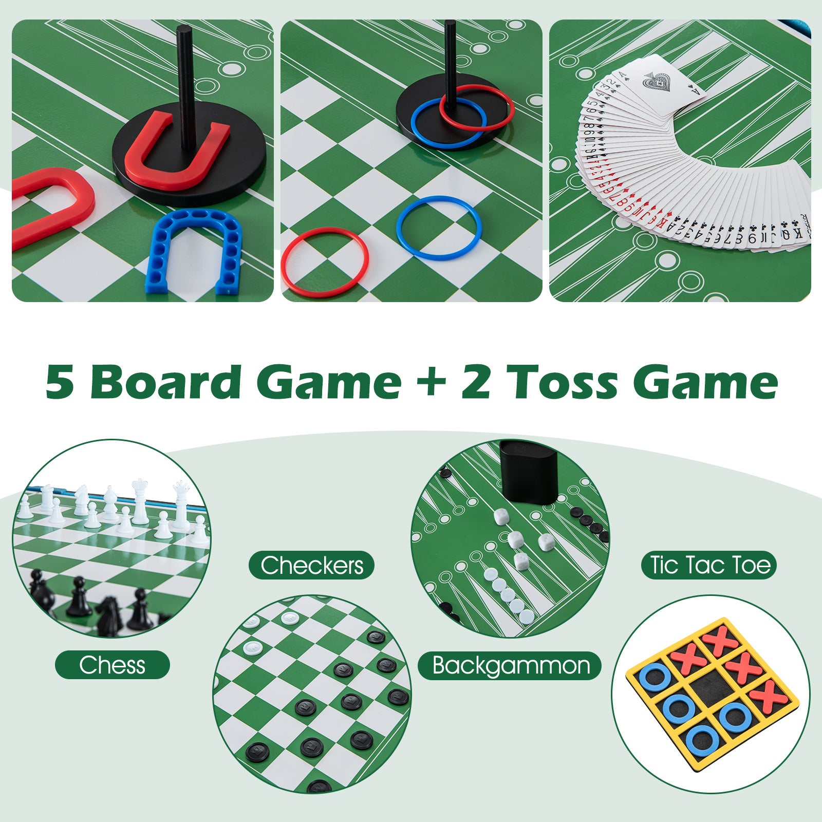 14-In-1 Game Table for Party Game Room Family Night