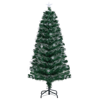 120/150 cm Fiber Optic Christmas Tree Artificial Pre-lit Xmas Tree with 8 Lighting Modes-1.5 M
