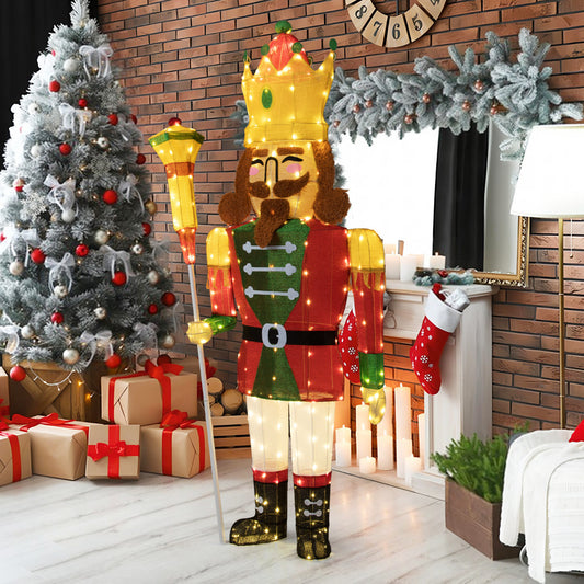 180 cm Lighted Nutcracker Pre-Lit Nutcracker with 236 LED Lights