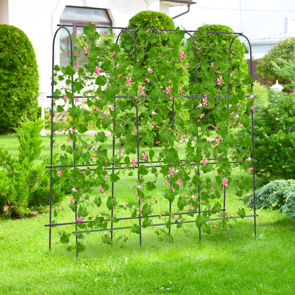 180 x 180 cm U-Shaped Garden Arched Trellis for Climbing Plants