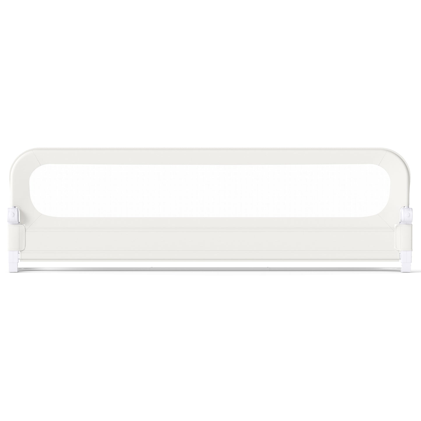198 cm Long Adjustable Baby Bed Rail Guard with Extra Buckle-White