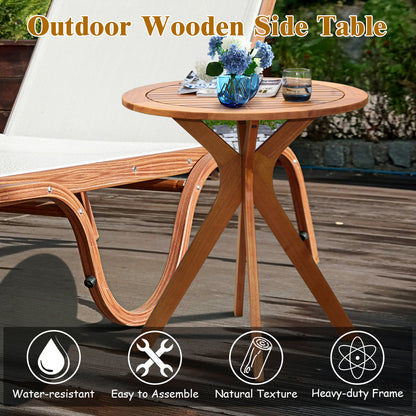 70cm Round Wooden Table with X Base