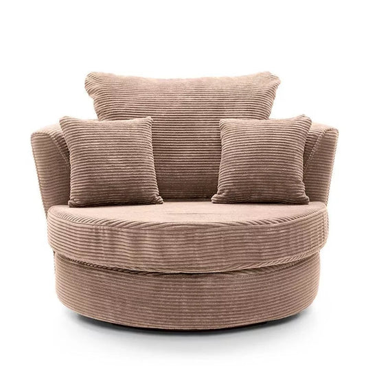 Jill Jumbo Swivel Chair - Brown
