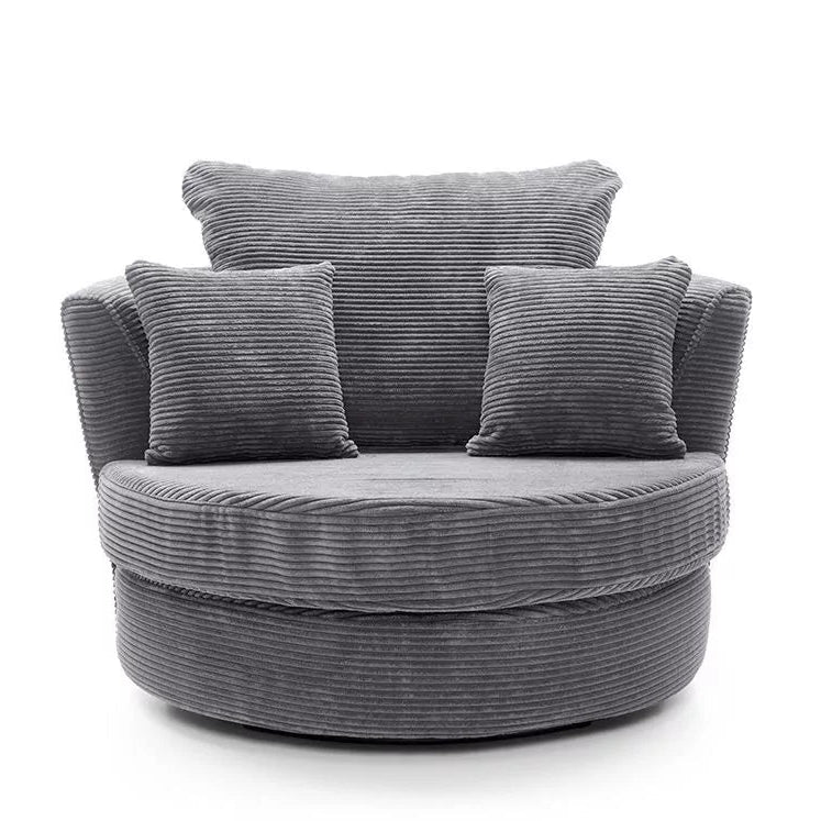 Jill Jumbo Swivel Chair - Grey