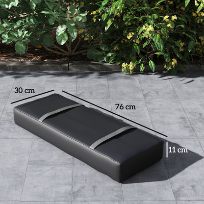 Outsunny Parasol Weights Set of 4, Parasol Base Weights Bags, 25kg Fillable Sandbag Weights with Handles, Cantilever Umbrella Base Weights, Black