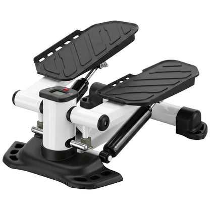 HOMCOM Portable Mini Stepper with LCD Display for Home Gym Office Exercise Workout, Black