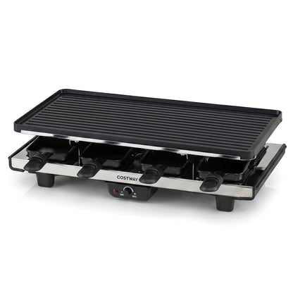 2-in-1 Table Grill and Griddle with Reversible Nonstick Plate