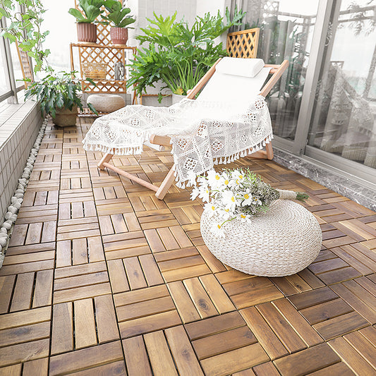 20 PCS Wood Tiles Acacia Wood Interlocking Floor Tiles