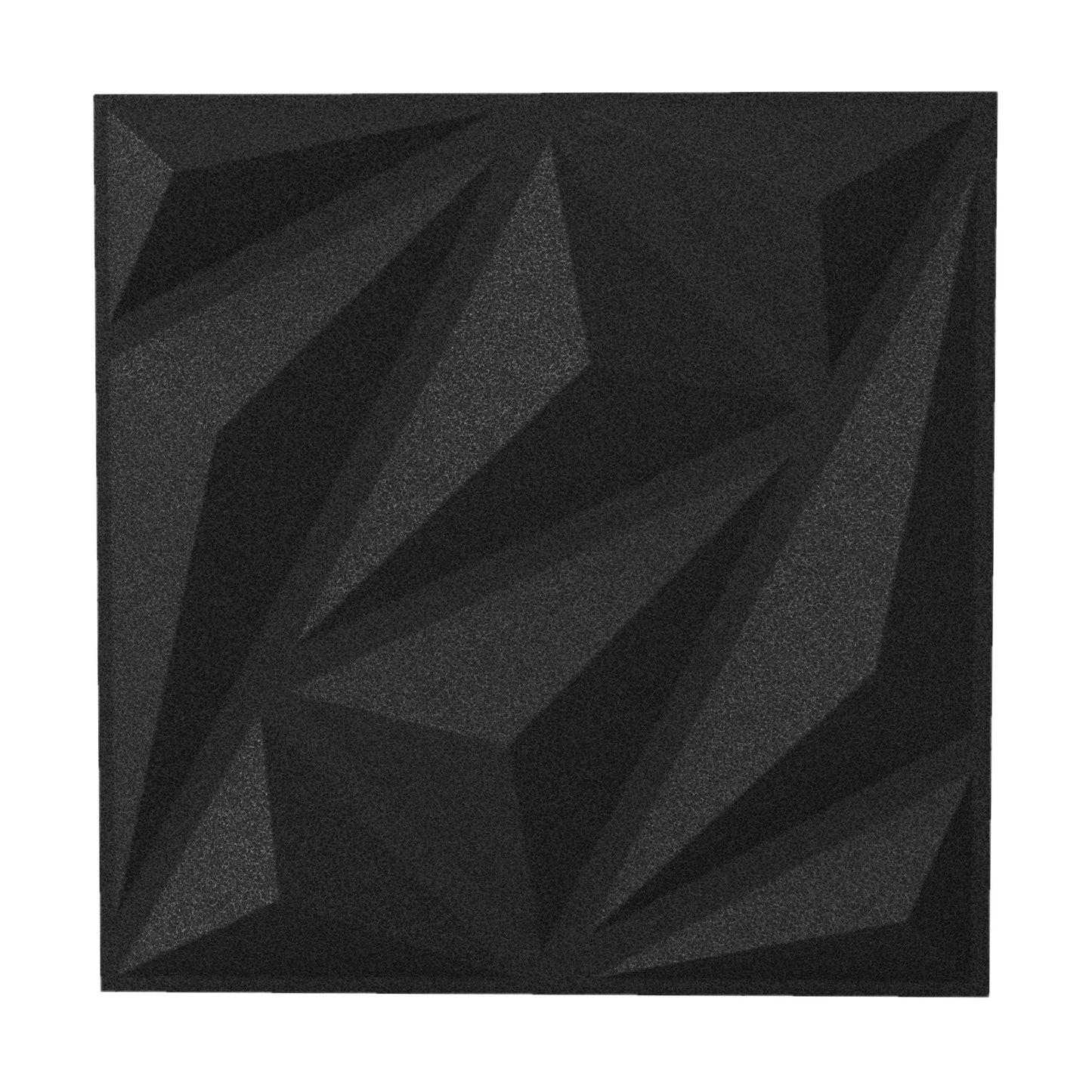 20-Pack 3D Acoustic Wall Panels  with Diamond Texture-Black