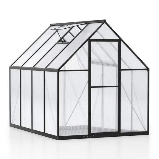 225 x 170CM Large Walk-in Aluminum Greenhouse-Transparent