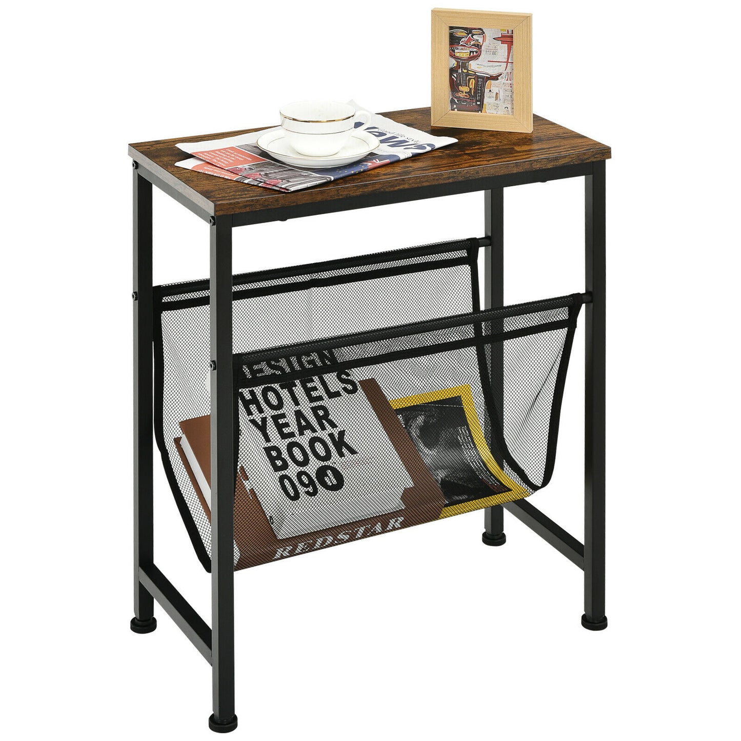 2-Tier Narrow Sofa Side End Table / Laptop Stand