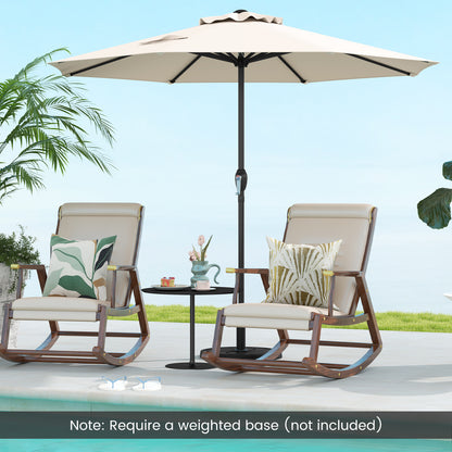 250 cm Patio Umbrella Outdoor Heavy Duty Market Umbrella-Beige