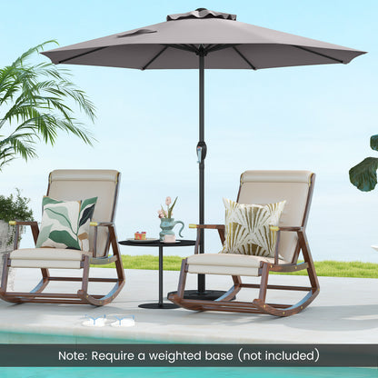 250 cm Patio Umbrella Outdoor Heavy Duty Market Umbrella-Grey