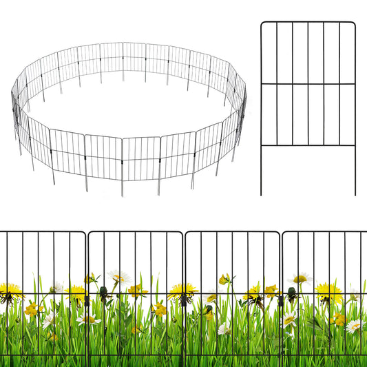 25 Pieces 33 x 61 cm Garden Fence with Rotatable Connector